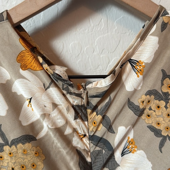 MELLODAY Ruched Sleeveless Satin Midi Dress size L - Picture 5 of 6